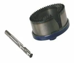 Lochsäge mit 7 Einsätzen bis 90 mm