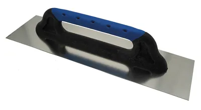 Schweizer Glättekelle 480x130 rostfrei Softgriff blau