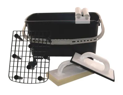 Wascheimer 22 l mit Rollenaufsatz, 1 Satz Einzellaufräder, 2 Bretter, 1 Gitter