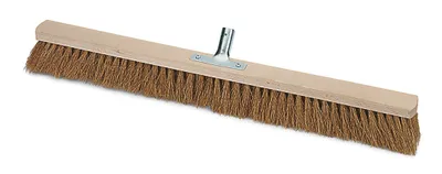 Industrie-Saalbesen 80 cm Rosshaar-Kokosbesatz mit Stielhalter