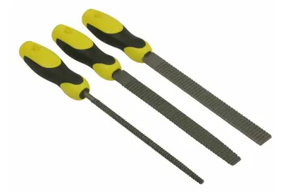 Raspel-Set 3-tlg. 200 mm/Hieb 1 mit ergonomischem Handgriff (0-22-477)
