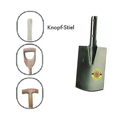 Bauspaten 280 x 180 mm,mit Knopfstiel