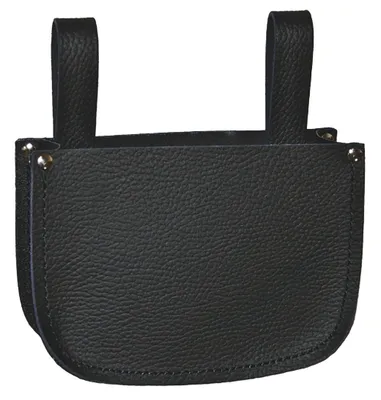 Rindleder Nageltasche schwarz 1-fach