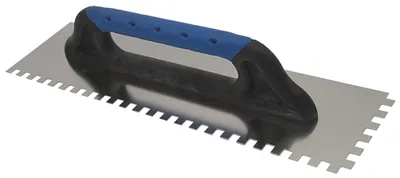 Schweizer Glättekelle 10x10x10 rostfrei Softgriff
