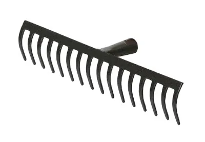Straßenrechen 8 x 400 mm,16 Zinken ohne Stiel