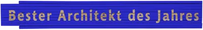 Meterstab blau Bester Architekt des Jahres