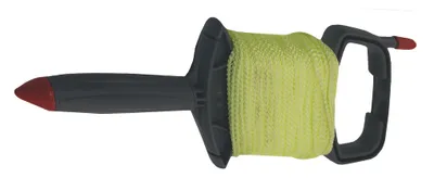Richtschnur mit Steckstab Flechtschnur 3.0 mm x 30 m gelb fluoreszierend