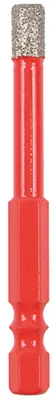 Diamantbohrkrone 10 mm rot 6-kant 1/4" Schaf