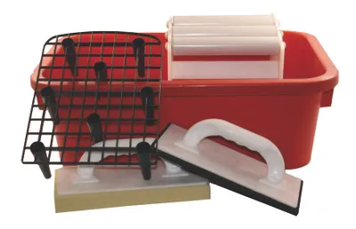 Wascheimer 32l 60x30x20 mit Gitter,Rollenaufsatz,2 Bretter