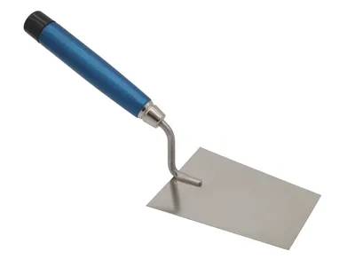 Fliesenkelle 160 mm Süddt.Form mit Gummikappe rostfrei