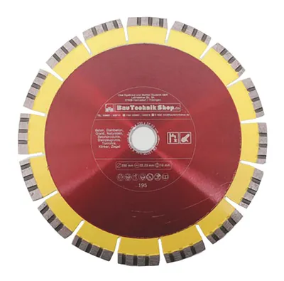 Diamant-Trennscheibe 115/22,2 mm Granit Geräuscharm rot metallic m. gelben Rand