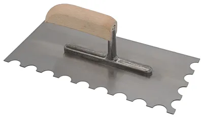 Glättekelle halbrund R20 (H=10.0) Stahl Holzgriff