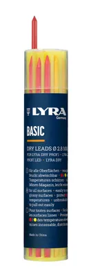 Lyra DRY Ersatzminen 12 Stk. farbig (6x graphit, 3x rot, 3x gelb)