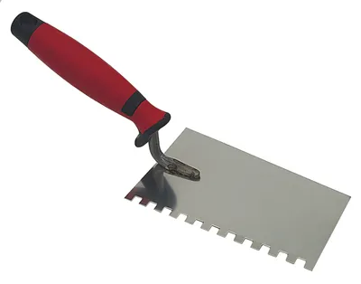 Berner Putzkelle 140 mm rostfrei mit Softgriff ,Zahnung 6x 6x 6