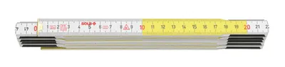 Holz-Gliedermaßstab 2.0 m/weiß-gelb