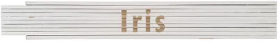 Meterstab weiß Iris