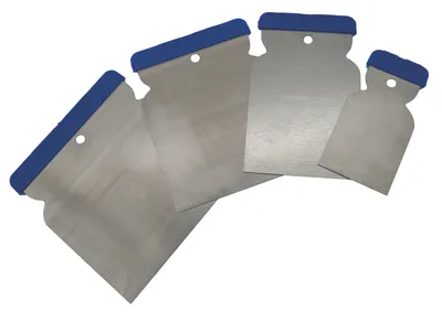 Japanspachtel Stahlblech 4-tlg. Breiten: 50, 80, 100, 120 mm