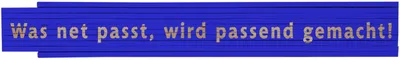Meterstab blau Was net passt, wird passend gemacht!