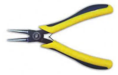 ElektronicRundzange 125 mm schwarz verchromt Softgriff (62525)