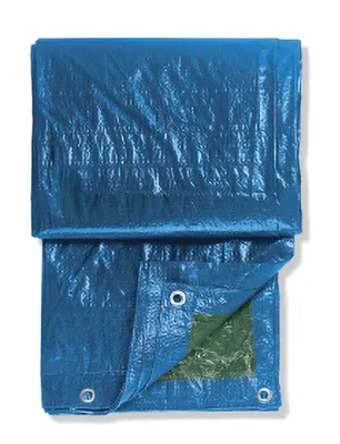 Gewebeplane mit Ösen 24 qm (4 x 6.0 m) grün/blau