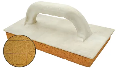 Glättbrett 28x14 cm Viskose gerastert Kunststoffgriff weiß