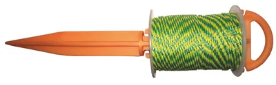 Richtschnur mit Steckstab Flechtschnur 1.7 mm x 50 m gelb-grün