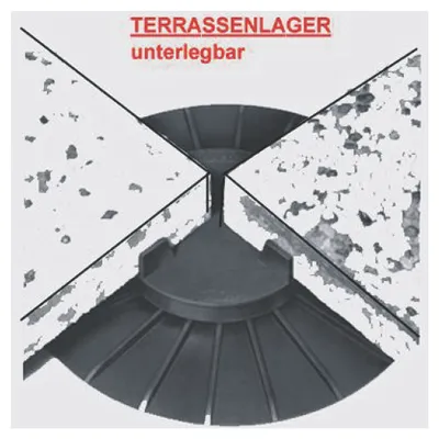 Terrassenlager höhenverstellbar Typ 1 Höhe 28-42 mm