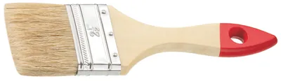 Lackierpinsel  60 mm helle China-Borste lackierter Holzstiel, Weißblechzwinge