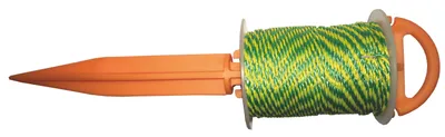 Richtschnur mit Steckstab Flechtschnur 2.0 mm x 30 m gelb-grün