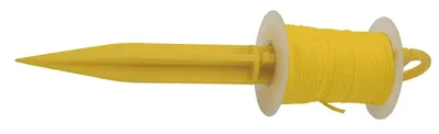 Richtschnur mit Steckstab Flechtschnur 2.0 mm x 30 m gelb