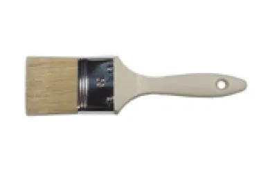 Lackierpinsel  50 mm helle China-Borste lackierter Holzstiel, vernickeltes Blech